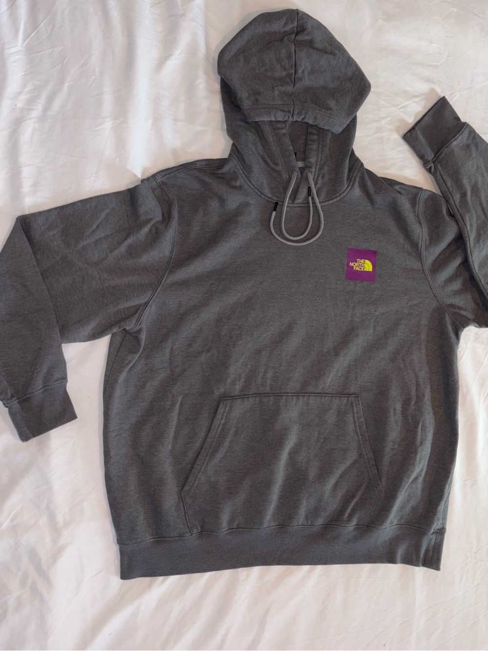 The North Face Graphic Hoodie 2X Gray Back Logo Sweatshirt Pullover